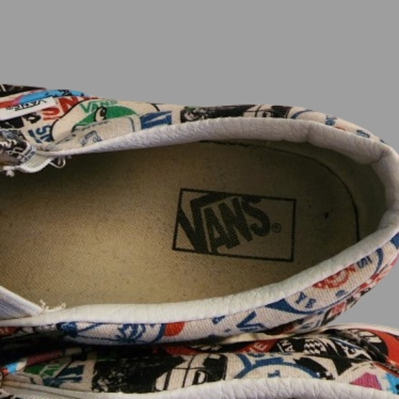 Vans Unisex Classic Mash Up Sticker Slip-ons - Sz. 10.5 (M)/12 (W) - Picture 5 of 7